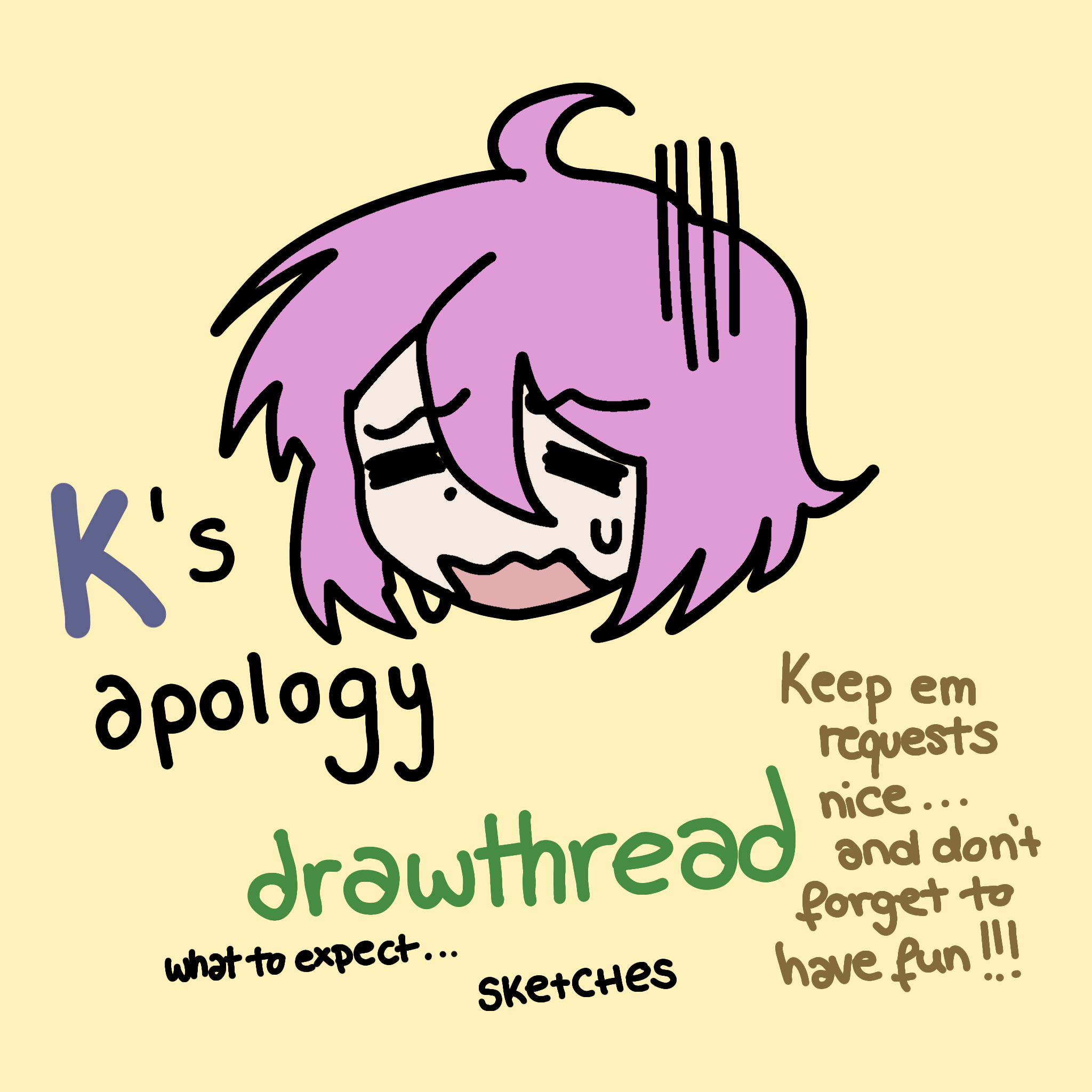 K's apology drawthread!